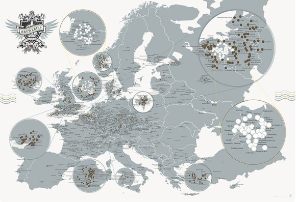 Breweries of Europe by Pop Chart Lab $32
